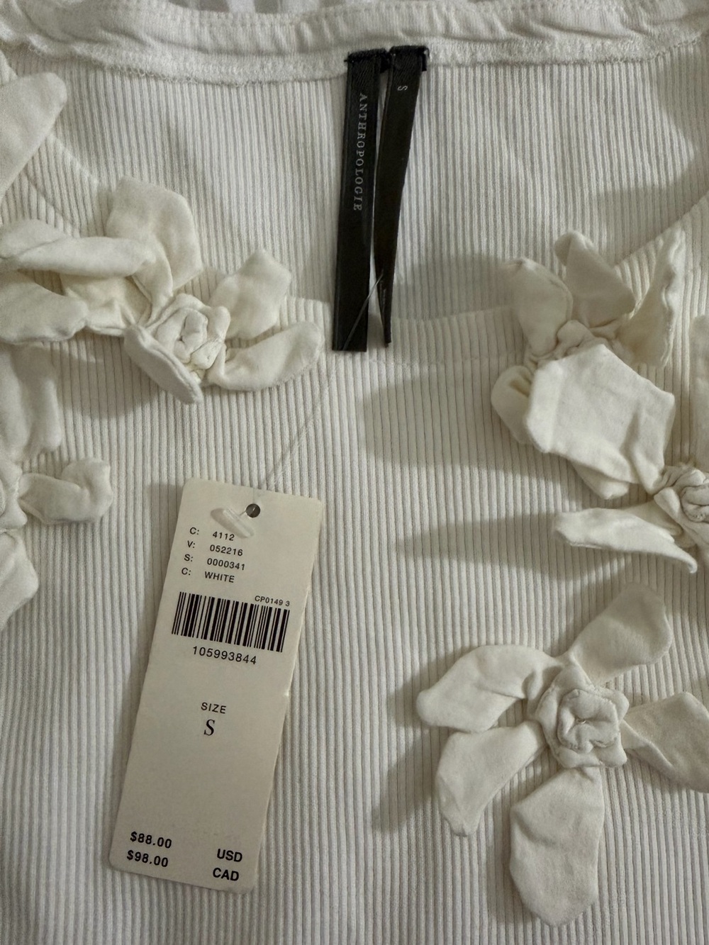 By Anthropologie 3D Floral Tank - Picture 2 of 4